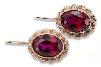 Style vintage Boucles d'oreilles en caoutchouc Original 14K Rose Or vec007r