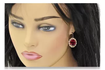 Style vintage Boucles d'oreilles en caoutchouc Original 14K Rose Or vec007r
