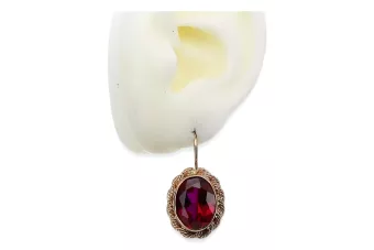 Style vintage Boucles d'oreilles en caoutchouc Original 14K Rose Or vec007r