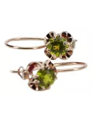 Ohrringe Vintage Stil Gelber Peridot Originales Vintage-Roségold aus 14 Karat vec035r