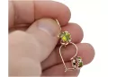 Original vintage din aur roz de 14k Peridot galben Cercei Stil Vintage vec035r