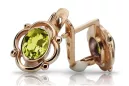 copy of Boucles d’oreilles en or rose soviétique russe 14k 585 vec033 alexandrite rubis émeraude saphir ...