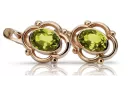copy of Boucles d’oreilles en or rose soviétique russe 14k 585 vec033 alexandrite rubis émeraude saphir ...