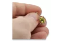 Vintage rose pink 14k 585 gold peridot earrings vec033 Russian Soviet style