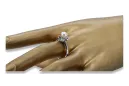 Russische Rose Sowjetische Rosa UdSSR rot 585 583 Gold Perlenring