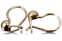 Rose rose russe soviétique 14k 585 or URSS Boucles d’oreilles boule vintage ven296