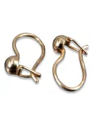 Rose rose russe soviétique 14k 585 or URSS Boucles d’oreilles boule vintage ven296