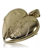 Złota zawieszka 14k 585 puzderko serce pod zdjęcie cpn063y