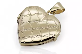 Amarillo oro de 14k hermoso corazón colgante para la imagen cpn064y