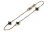 Gelb Italienisch 14k gold 585 clover Armband Celebrity cbc012y