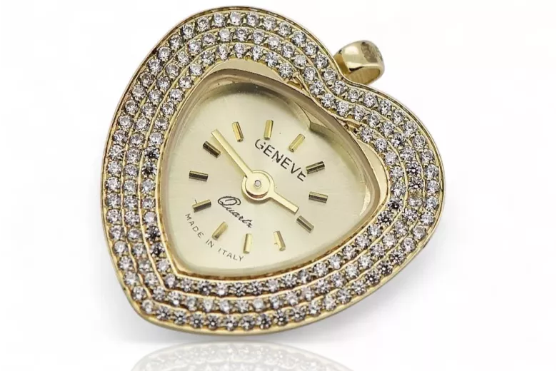 Gold men's watch Geneve ★ zlotychlopak.pl ★ Gold purity 585 333 Low Price!