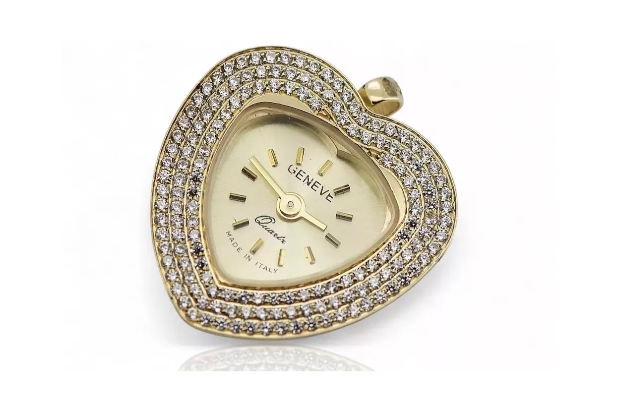 Gold men's watch Geneve ★ zlotychlopak.pl ★ Gold purity 585 333 Low Price!