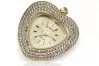 Gelbe 14k Gold Lady Uhr Anhänger Geneve lw121y