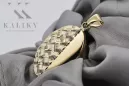 Złota zawieszka na zdjęcie 14k 585 puzderko owal cpn065y