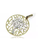 Złota zawieszka włoska 14k 585 drzewko szczęścia cpn067yw