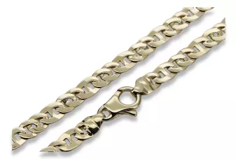 Lanț Guccistyle solid din aur galben italian de 14k 585 cc048y