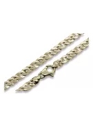 Italienische gelbe 14-Karat-585-Gold-Massivkette im Gucci-Stil cc048y