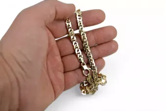 Łańcuszek z rosyjskiego złota w kolorze różowego złota