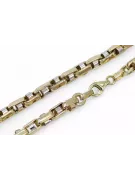Italienisches Gelb 14 Karat 585 Gold Neue moderne Kette cc101yw