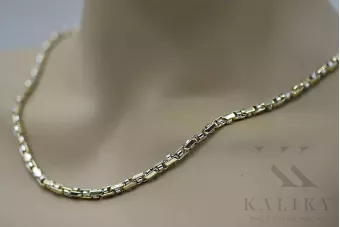 Italienisches Gelb 14 Karat 585 Gold Neue moderne Kette cc101yw