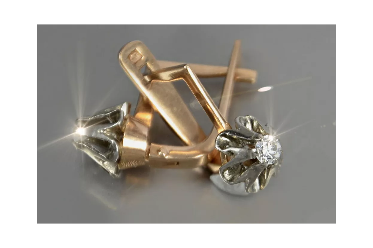 Ruso soviético rosa rosa 14k 585 oro Vintage pendientes vec197 alejandrita rubí esmeralda zafiro... Ruso soviético rosa rosa 14k 585 oro Vintage pendientes vec197 alejandrita rubí esmeralda zafiro...