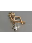 Ruso soviético rosa rosa 14k 585 oro Vintage pendientes vec197 alejandrita rubí esmeralda zafiro...