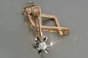 Ruso soviético rosa rosa 14k 585 oro Vintage pendientes vec197 alejandrita rubí esmeralda zafiro...