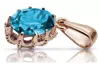 Original Vintage 14K Roségold Aquamarin Anhänger Vintage vpc008r