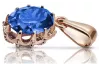 Anhänger Saphir Original Jahrgang 14K Rose Gold Vintage Stil vpc008r