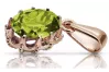 Anhänger gelb Peridot Original Vintage 14K Rose Gold Vintage Handwerk vpc008r