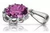 Sterling Silber 925 Amethyst Anhänger Vintage vpc008s