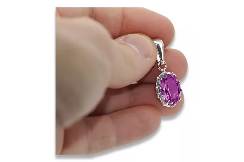 Joyería vintage Colgante Amatista Plata de ley 925 vpc008s