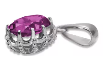 Кулон Аметист Стерлинговое серебро 925 пробы Винтаж стиль vpc008s