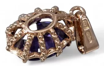 Colgante Plata 925 con alexandrite vpc008s estilo ruso soviético vintage