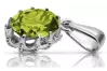 Gelber Peridot Sterling Silber 925 Anhänger Vintage Schmuck vpc008s