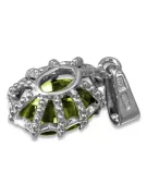Gelber Peridot Sterling Silber 925 Anhänger Vintage Schmuck vpc008s