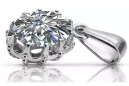 Pendentif Zircon Argent sterling 925 Vintage vpc008s
