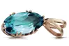 Originales Vintage-Roségold aus 14 Karat Aquamarin Anhänger Vintage vpc019r