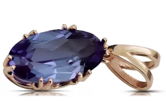 Zawieszka Klasyczny Vintage Aleksandryt Oryginalny wyrób Vintage 14k z różowego złota vpc019r