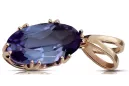 Oro rosa antiguo original de 14k Alejandrita Colgante Joyería vintage vpc019r