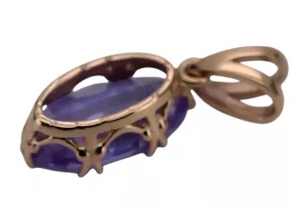 Zawieszka Klasyczny Vintage Aleksandryt Oryginalny wyrób Vintage 14k z różowego złota vpc019r