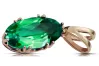 Anhänger Vintage Smaragd Originales Vintage-Roségold aus 14 Karat vpc019r