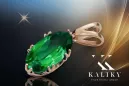 Изумруд Оригинальное винтажное розовое золото 14 карат Кулон Винтаж стиль vpc019r