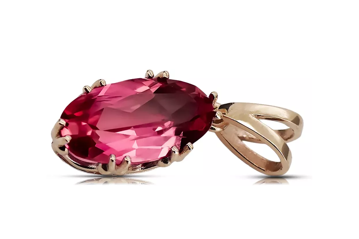 Original Vintage 14K Rose Gold Ruby Pendant Vintage Jewlery vpc019r Original Vintage 14K Rose Gold Ruby Pendant Vintage Jewlery vpc019r