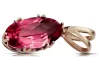 Anhänger Rubinrot Originales Vintage-Roségold aus 14 Karat Vintage Handwerk vpc019r