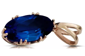 Pendant Sapphire Original Vintage 14K Rose Gold Vintage craft vpc019r