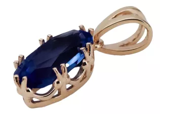 Anhänger Vintage Saphir Originales Vintage-Roségold aus 14 Karat vpc019r