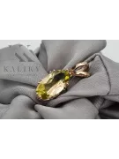 Anhänger Vintage Stil Gelber Peridot Originales Vintage-Roségold aus 14 Karat vpc019r