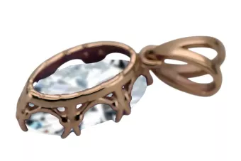 Vintage Pendant Zircon Original Vintage 14K Rose Gold vpc019r