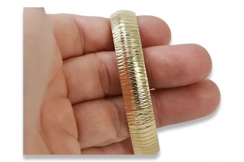 Brăţara galbenă italiană de aur de 14 carate